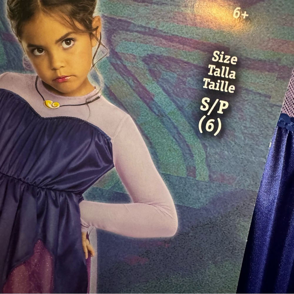Disney The Little Mermaid Ursula Kids/Girls Halloween Costume Dress Size Small - Picture 6 of 10